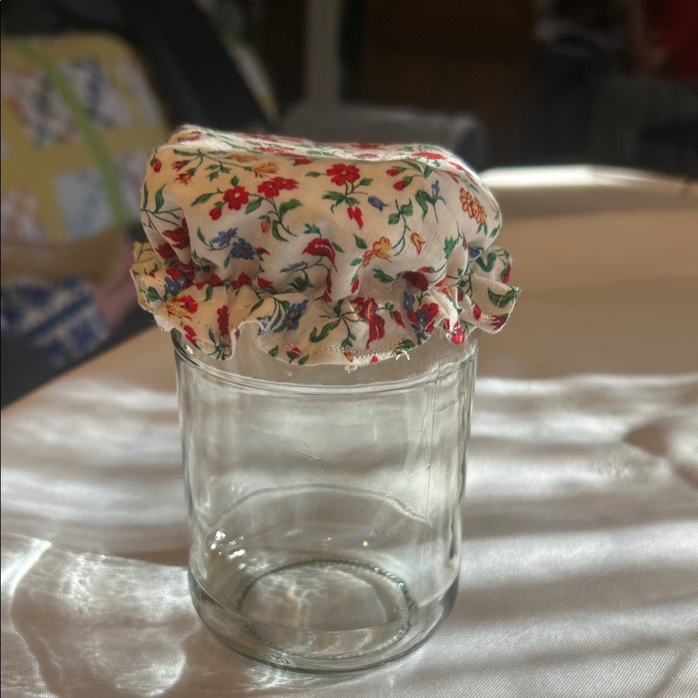 Floral Fabric Jar Covers - Set of 2 - Picture 11 of 14